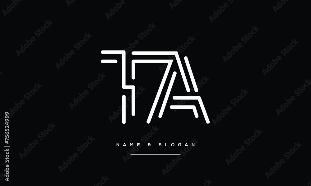 TA ,AT ,T ,A ,Abstract Letters Logo monogram TA ,AT ,T ,A ,Abstract Letters Logo monogram