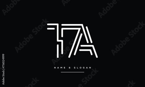TA ,AT ,T ,A ,Abstract Letters Logo monogram © art.creater786
