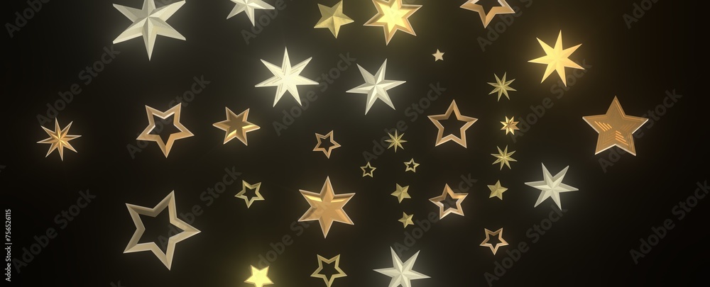 XMAS Stars - golden stars - XMAS Stars - golden stars -