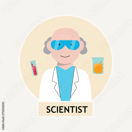 
set of icons vector illustration concept line character profession job collection of simple and colored avatar symbols