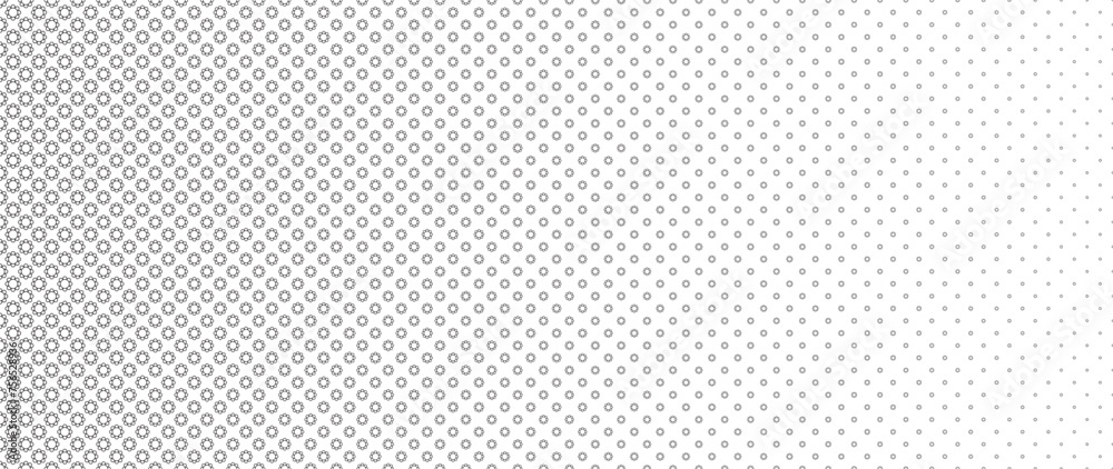 Blended black smile flower line on white for pattern and background, halftone effect. Blended black smile flower line on white for pattern and background, halftone effect.