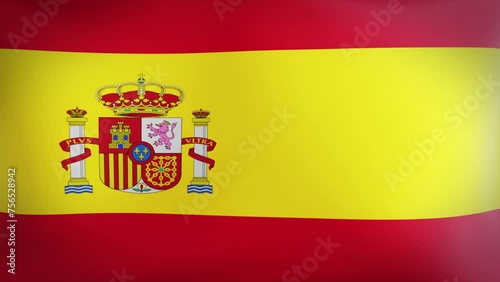 spain flag animation 4k video