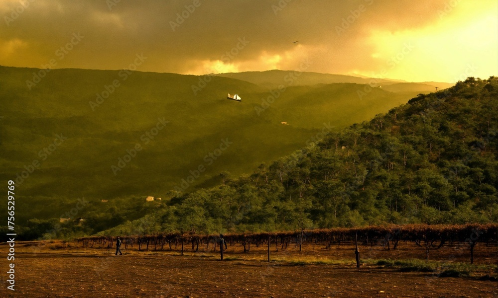 Obraz premium vineyard in autumn