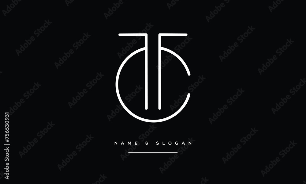 TC, CT, C, T, Abstract Letters Logo Monogram TC, CT, C, T, Abstract Letters Logo Monogram
