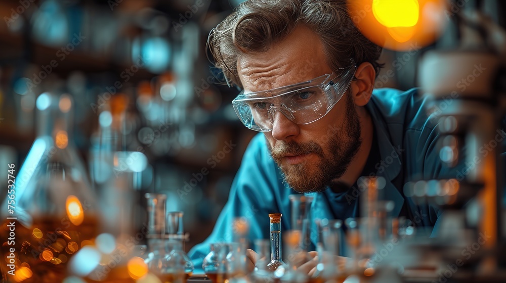 Close up of scientist working in laboratory. Science and technology concept Close up of scientist working in laboratory. Science and technology concept