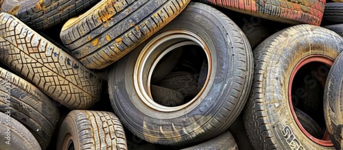 stacked car tires