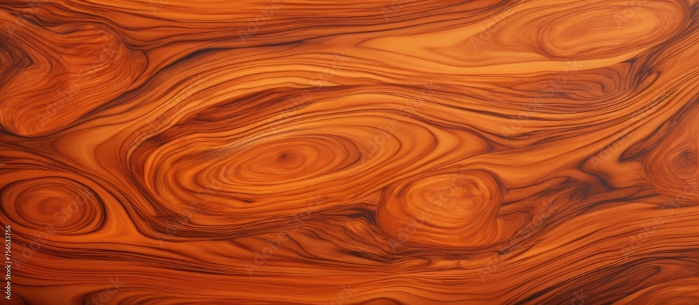 Polished wood surface on lacquered wood background.