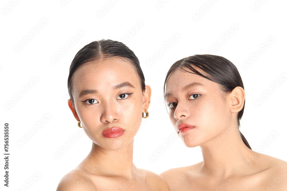 Two young beautiful Asian women Two young beautiful Asian women