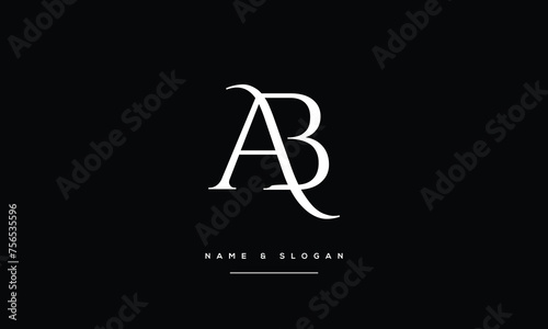 AB, BA, A, B, Abstract Letters Logo monogram