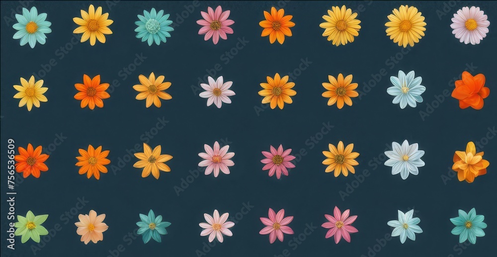 A set of illustrations of colors of different shapes and shades. A set of illustrations of colors of different shapes and shades.