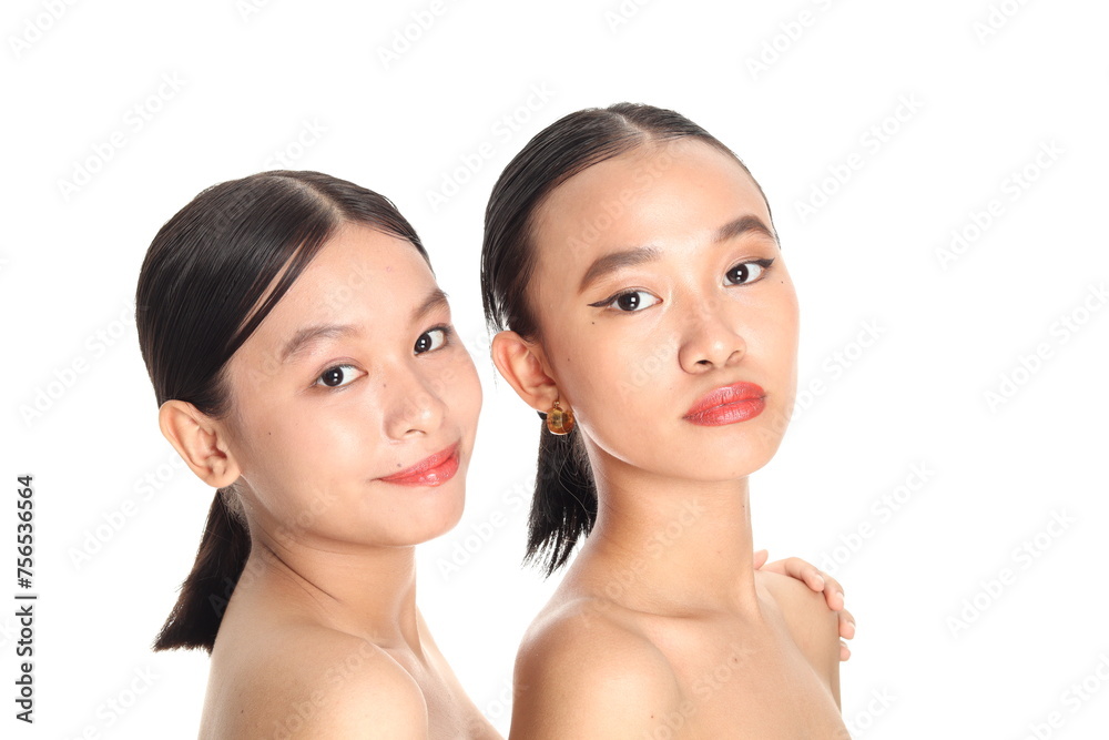 Two young beautiful Asian women Two young beautiful Asian women