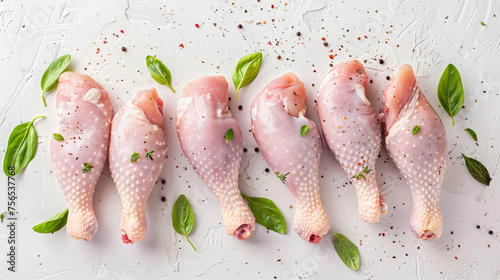 Skinless Raw chicken legs. Raw chicken legs © Pic