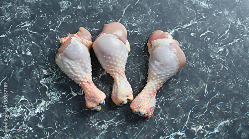 Skinless Raw chicken legs. Raw chicken legs © Pic