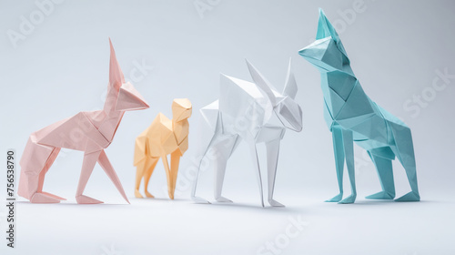 Origami Animal Art in Vibrant Colors