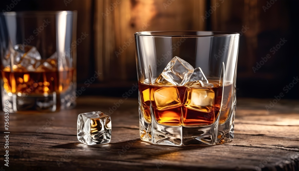 Glass of Scotch Whiskey Rustic Glass of Scotch Whiskey Rustic