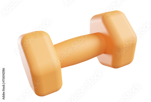 3d dumbbell icon, fitness equipment
