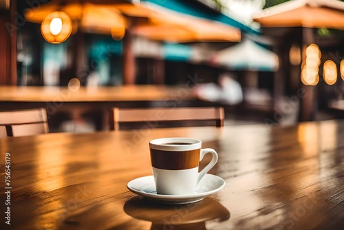 italian espresso on a wooden table