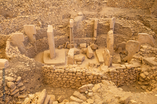 Ancient Site of Gobekli Tepe in SanliUrfa, Turkey. (Göbeklitepe The Oldest Temple of the World
 photo