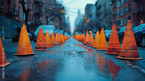 Traffic Cones. Controlled Chaos