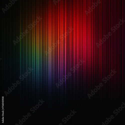 Vertical spectrum lines transition from red to blue.