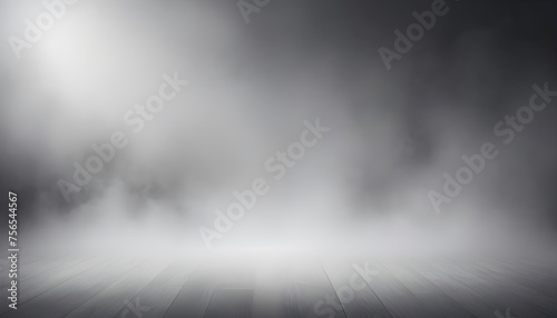 A sleek studio background  backdrop  featuring fog effect texture  a touch of subtle shimmer or a gradient that transitions from grey to white for added depth