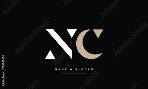 Alphabet Letters NIC, CN, Initials Logo Monogram