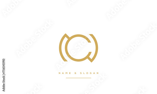 NC, CN, N, C, Abstract Letters Logo monogram