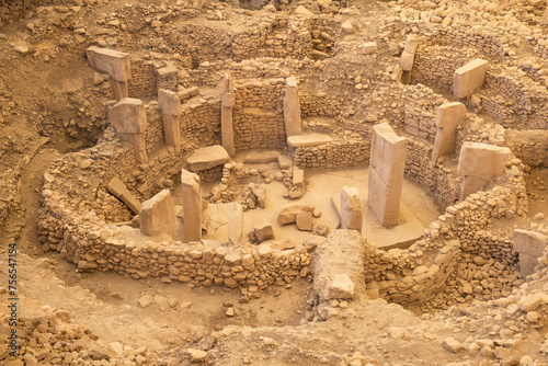 Ancient Site of Gobekli Tepe in SanliUrfa, Turkey. (Göbeklitepe The Oldest Temple of the World
 photo