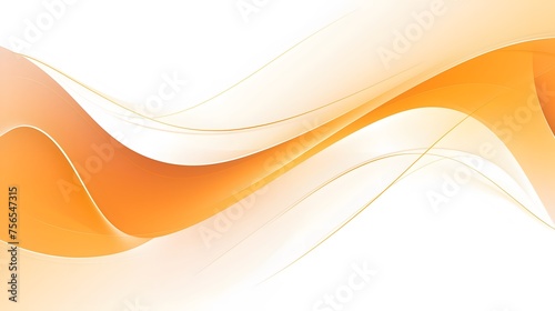 orange and white wave curves forming abstract pattern on white background