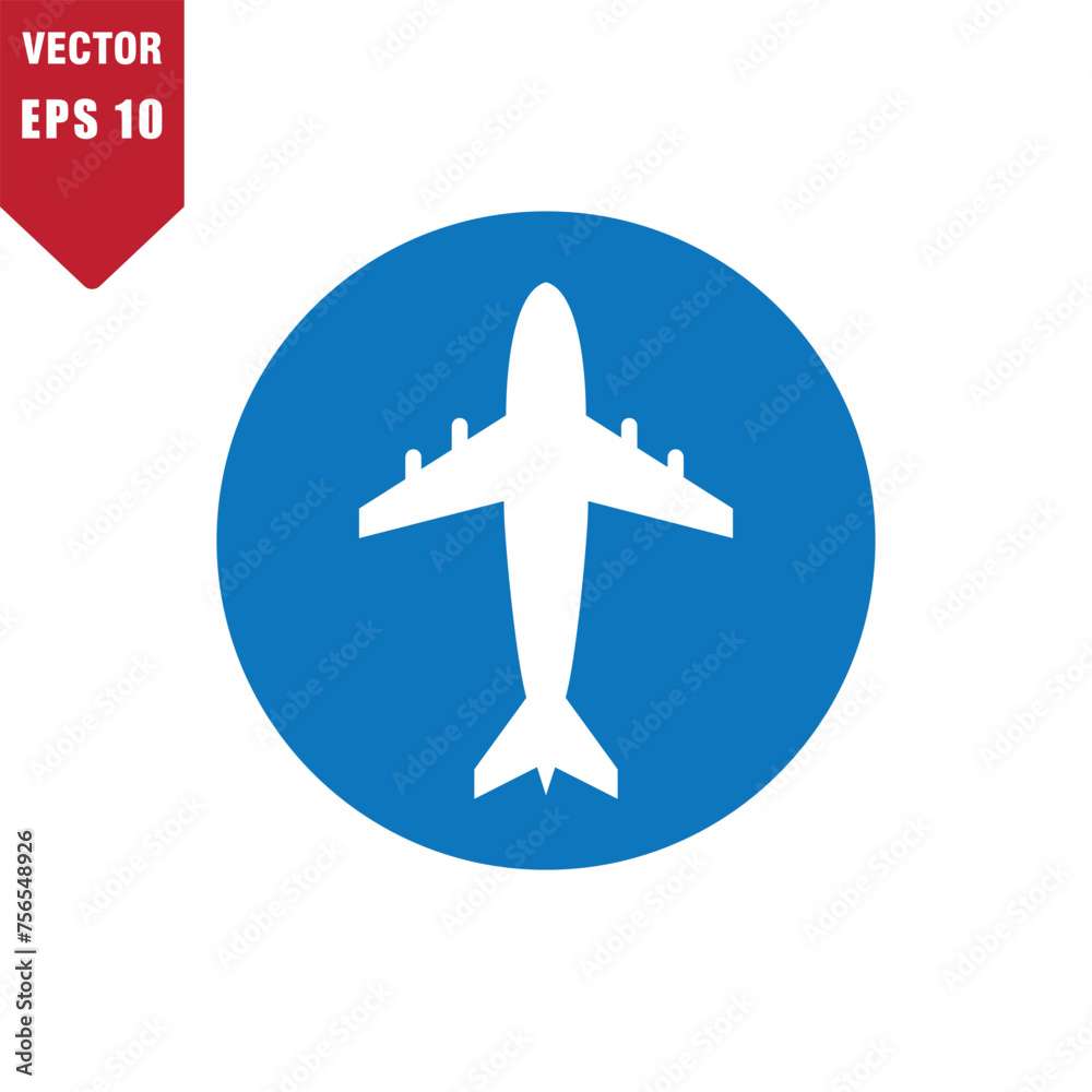 Fototapeta premium Airplane icon vector logo template