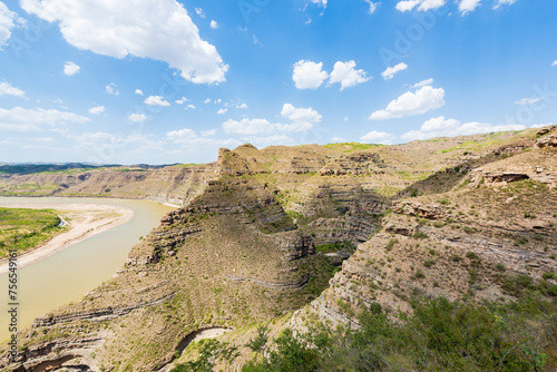 The first bay of the Yellow River in the world, Shilou County, Luliang, Shanxi, China photo