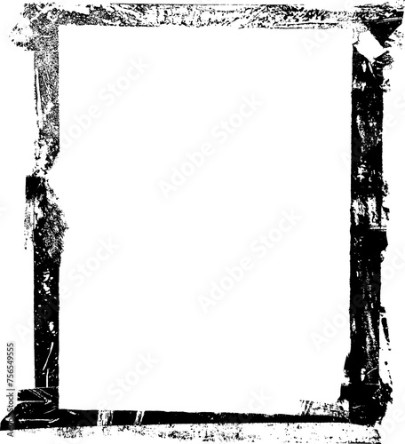 Canvas Print Adhesive tape border texture with a transparent background