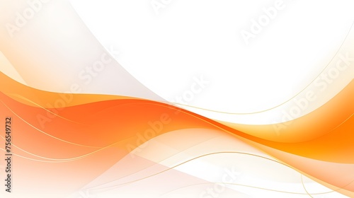 orange curve background, contemporary orange and white curve on white backdrop