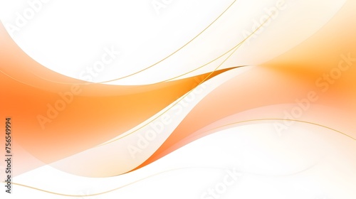 modern orange curve backdrop, simple orange and white curve on white background