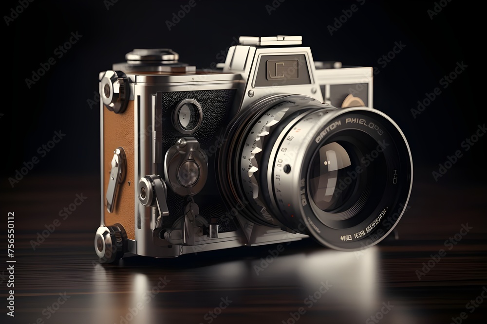 Retro Film Camera: An old-fashioned film camera, symbolizing the timeless art of photography.

