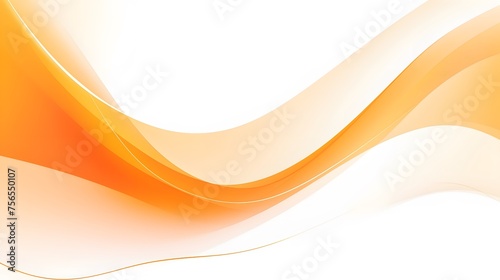 orange curve background, stylish orange and white curve on white backdrop