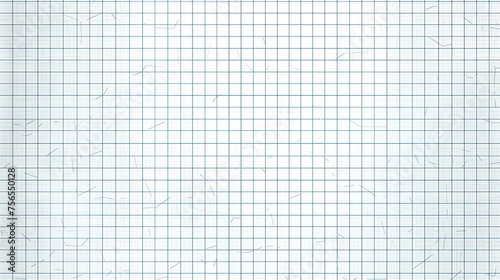 Blank graph paper background with a grid of fine lines on a white surface. Mathematical and engineering aesthetics. photo