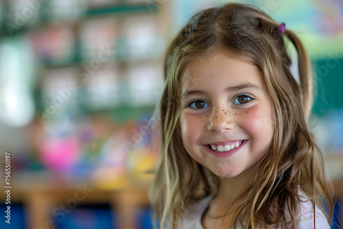 Vibrant Learning: A Colorful Classroom in Soft Focus