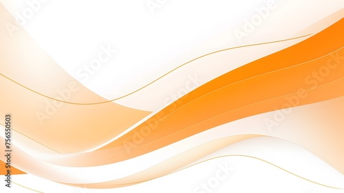 orange curve design background, refined orange and white curve on white background