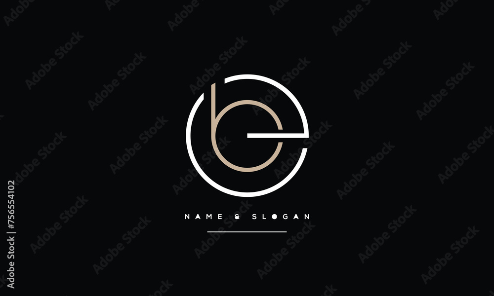 EB, BE, E, B, Abstract Letters Logo Monogram