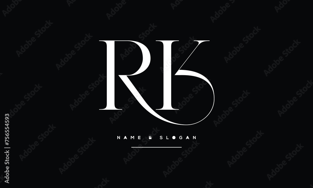 Alphabet Letters RK, RK , Initials Logo Monogram Alphabet Letters RK, RK , Initials Logo Monogram