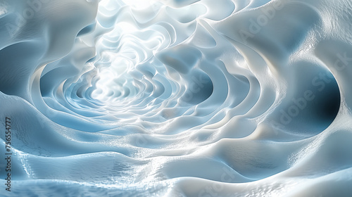 Abstract 3d illustration of wavy flowing energy and lighting © D-Stock Photo