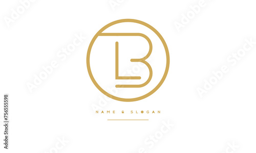 Alphabet Letters LB, BL  , Initials Logo Monogram 
