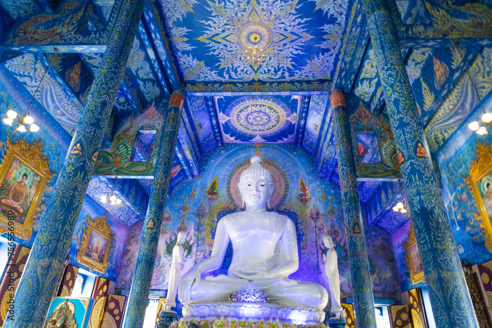 Blue Temple or Wat Rong Sua Ten is one of the landmark of Chiang Rai Province
Blue Temple or Wat Rong Sua Ten is one of the landmark of Chiang Rai Province