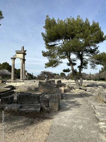 Ruins of a Roman Temple at Glanum, St Remy De Provence, Bouches-du-Rhone, France