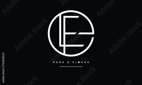 E, EE, Abstract Letters Logo monogram