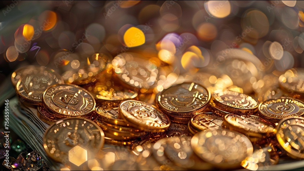 Gold Coin Hoard Luxurious Wealth Money Finance Markets Stocks Financial Treasure Trove Gold Coin Hoard Luxurious Wealth Money Finance Markets Stocks Financial Treasure Trove