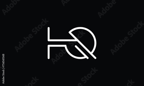 HQ, QH, H, Q, Abstract letters Logo Monogram 