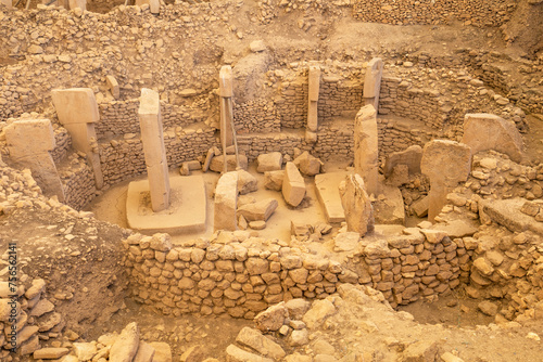 Ancient Site of Gobekli Tepe in SanliUrfa, Turkey. (Göbeklitepe The Oldest Temple of the World
 photo