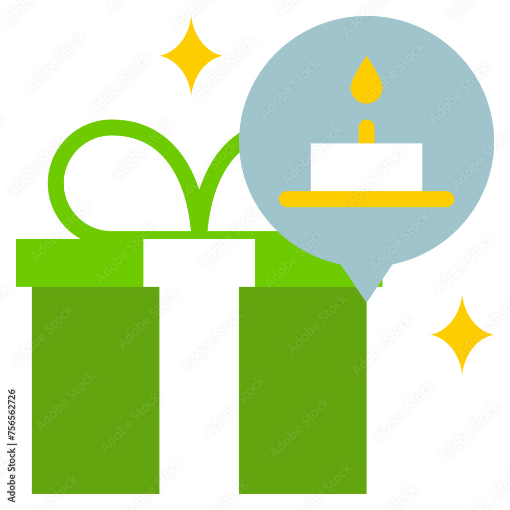 anniversary happy birthday gift box party flat style anniversary happy birthday gift box party flat style